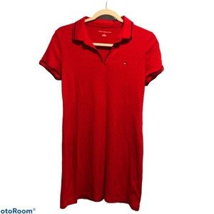 Tommy Hilfiger polka dot collar polo mini dress
